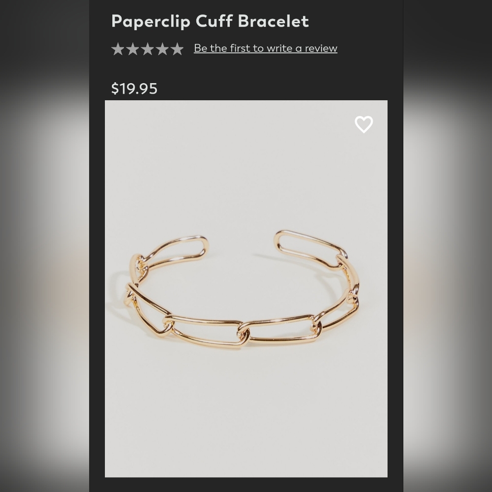 Paperclip cuff bracelet